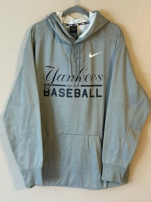 Men’s 2XL NWOT New York Yankees Nike Authentic Collection Dri-Fit Hoodie Gray - Image 1 of 4