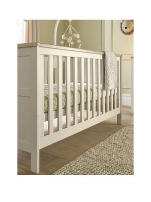 Mamas & Papas Wedmore Cotbed Pebble & Natural |  Nursery Bedroom Furniture - Image 1 of 4