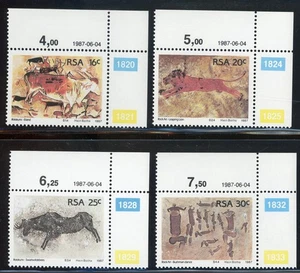 SOUTH AFRICA 1987 MINT NH SET #694-97, PETROGLYPHS !! B42 - Picture 1 of 2
