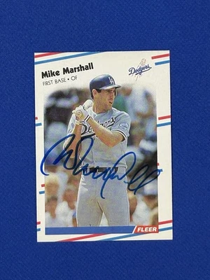 Mike Marshall Signed 1988 Fleer MLB Card #522 AUTO Dodgers autograph - Image 1 of 2