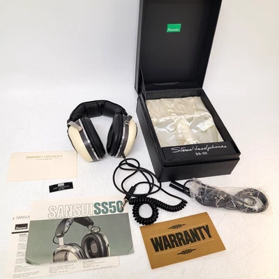 Auriculares estéreo Sansui SS-50 años 70 en caja original - FUNCIONAN Foto 1 de 4