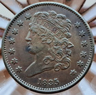 1835 U.S. Classic Head Half Cent  1/2¢ AU Details