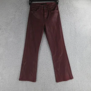 Joes Jeans Womens Size 25 Maroon The Callie High Rise Cropped Boot Faux Leather - Picture 1 of 14