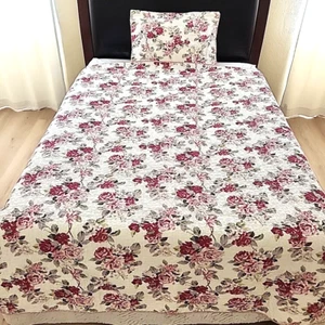 Laura Ashley Wende Steppdecke Set Twin XL Blumen Country Rose Cottagecore 69x88 - Bild 1 von 10