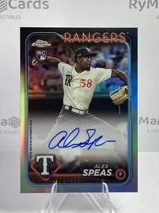 Alex Speas 2024 Topps cromo #RA-ASP refractor/499 radiocontrol automático Rangers Red Sox - Imagen 1 de 3