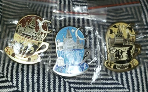 Harry Potter Laserbrain Rare marauders Brothers patronus teacup pin lot - Picture 1 of 2