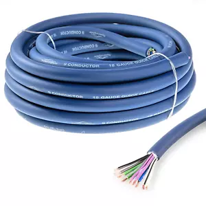 20 Fuß 9-Leiter-Lautsprecherkabel, 18 AWG 100 % OFC, 4-Kanal-Lautsprecherkabel und Re - Bild 1 von 6