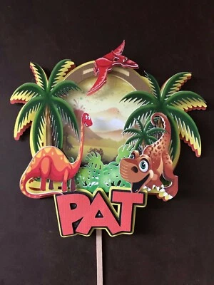 Украшение для торта на вечеринку с динозаврами, украшение на день рождения динозавров, тема юрского периода, динозавр - Изображение 1 из 4
