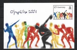 Guernsey Bloque 38 Oly Atenas 2004 ** (mnh) - Imagen 1 de 1
