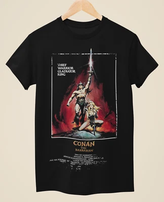 Conan The Barbarian - Movie Poster Inspired Unisex Black T-Shirt - Image 1 of 3