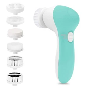 Facial Cleansing Brush Face Scrubber with 6 Brush Heads for Removing Blackhead - Picture 1 of 7