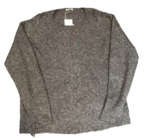 Max Studio Doleman Style Knit Women’s Long Sleeve Sweater Grey Size Medium - Picture 1 of 9