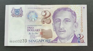 Singapore 1999 $2 Signed Hu Tsu Tau UNC - Picture 1 of 2