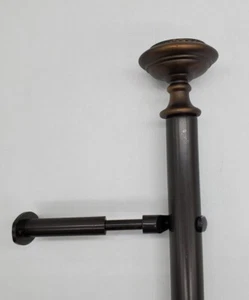 Decorative Knob 1" Adjustable Curtain Rod - Three Colors, Three Sizes - Picture 1 of 7