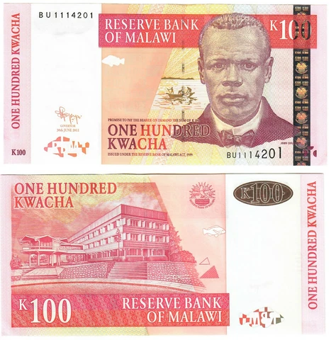 Malawi 100 Kwacha 2011 UNC Cover