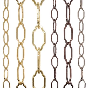 ElekTek Gothic Decorative Open Link Chain Chandelier Brass Silver Bronze Antique - Picture 1 of 20