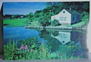 Vista del río Indian, casa Clinton CT postal 1981 - Imagen 1 de 2