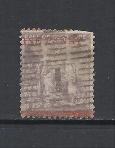 CAPE OF GOOD HOPE SCOTT 21 USED FINE - 1874 "ONE PENNY" on 6p OVERPRINT ISSUE - Picture 1 of 2