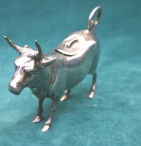 Continental 800 Sterling Silver Cow Creamer 19C Figurin MAGNIFICENT - Picture 1 of 6