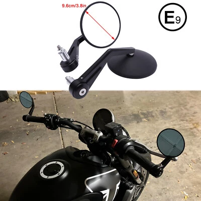 Motorcycle 7/8" 22mm Handle Bar End Rearview Mirrors For Triumph Trident 660 - Image 1 of 4