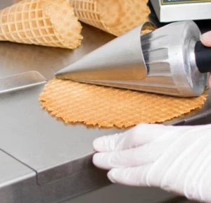 Commercial 10"' Waffle Cone Maker Ice Cream Roller 2 Piece - New - Picture 1 of 3