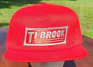 Ti-Brook Red Hat Cap Snapback Adjustable Swingster Made In USA - Picture 1 of 7