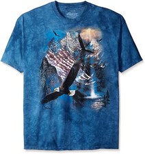 The Mountain Reflections Of Freedom  Men's Licensed T-Shirt