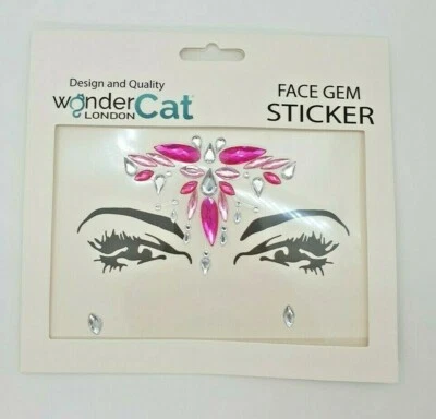 WONDERCAT LONDON Gesicht Edelsteine selbstklebend Glitzer Schmuck Weihnachten Festival Party Körper Make Up AW138