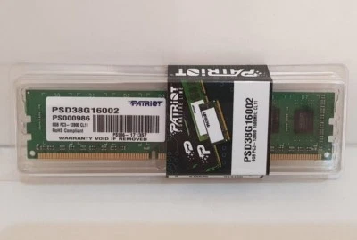 Patriot 8GB DDR3 Signature Line RAM 1600MHz PSD38G16002 - Image 1 of 2