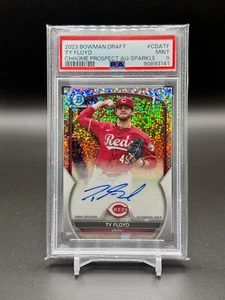 Ty Floyd 2023 Bowman Chrome RC ROOKIE PROSPECT SPARKLE AUTO /71 PSA 9 MINT - Bild 1 von 2