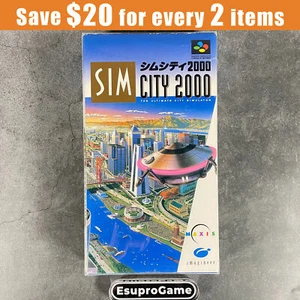 Nintendo Super Famicom Sim City 2000 CIB SNES Complete in Box Japanese SFC Japan - Picture 1 of 9