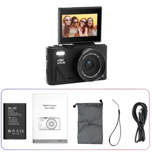 AC610 Digital Photography Camera 4K 64MP 18X Digital Zoom Compact Camera 180° Fl - Picture 1 of 12
