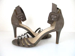 Jessica Simpson Womens Heels Shoes 9M Gray Suede Leather w/ Ankle Strap - Picture 1 of 8