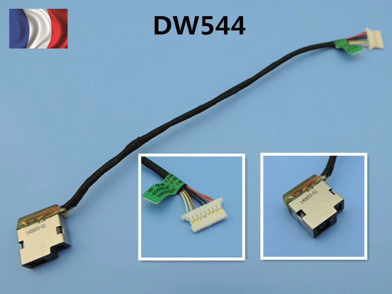 CYTHONWORKS 20 cm DC Power Jack w/ Cable HP Pavilion 799749-S17 Charging Plug 799749-Y17 new