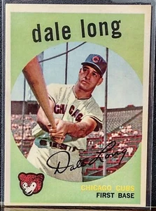 1959 Topps Baseball Dale Long White Back #414 Chicago Cubs NMT-MT (a) - Picture 1 of 2