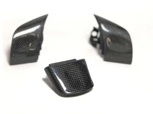 Porsche 997 carbon fiber steering trim 997 987 Carrera Turbo Cayman Boxster 3pcs - Picture 1 of 9