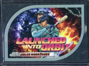 2024 Topps Cromo Cósmico Julio Rodríguez Lanzado en Orbita Inserto - Imagen 1 de 2