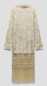 Kleid mit Makramee ZARA LIMETED EDITION Gr M/L Beige NP 129 € - Bild 1 von 7