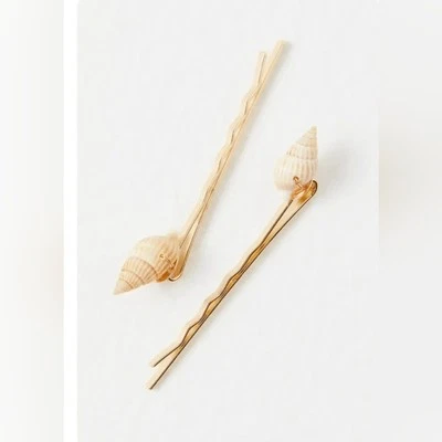 Free People Shell Bobbies Hair Pin Bohemian Beach Summer Mermaid Hair NWT - Изображение 1 из 4