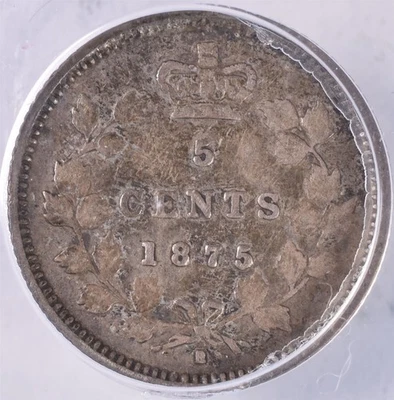 1875-H Canada 5 Cents - ANACS F15 SM Date  - Image 1 of 3