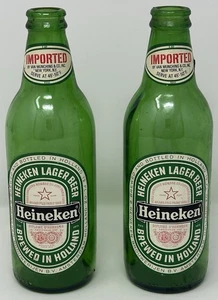 Heineken Vintage 12 Fl. Oz. Glass Bottles Lot Of 2 Brewed In Holland - Picture 1 of 4