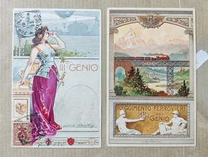 GENIO-LOTTO 2 CARTOLINE-D13-172 - Picture 1 of 1