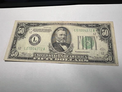 1934 $50 San Francisco FRN Note - Image 1 of 3