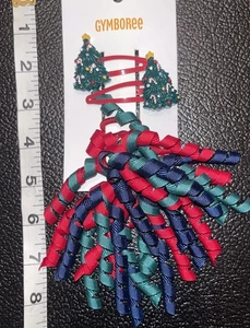 Gymboree Christmas Tree Holidays Hair Snap Clips curly ponytail NEW/NWT - Picture 1 of 2
