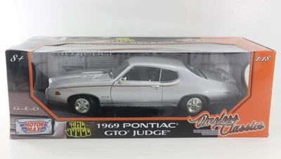 1969 Pontiac GTO Judge Diecast 1:18 Scale Model Car Silver - Image 1 of 4