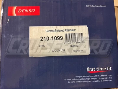 New Toyota Land Cruiser 03-07 UZJ100 Denso Alternator 27060-50360 Warranty - Image 1 of 4