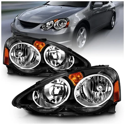 Anzo 121209 Headlight For Acura RSX 2002-2004 Left & Right Halogen Black Housing - Image 1 of 4