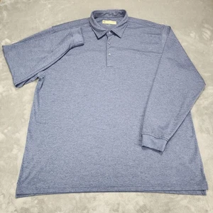 Donald Ross Polo Shirt Mens 3XL Blue Long Sleeve Performance Golf Pullover - Picture 1 of 9