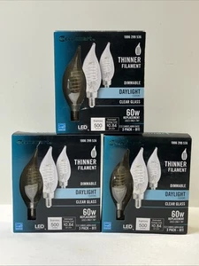 Lot Of (3) Ecosmart 60W Equivalent Dimmable E12 Candelabra LED Daylight - Picture 1 of 5
