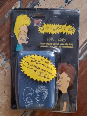 Beavis And Butthead 1993 Последнее Слово Голосовая Коробка С БЕСПЛАТНЫМ Ожерелье и Пара Носков - Изображение 1 из 4